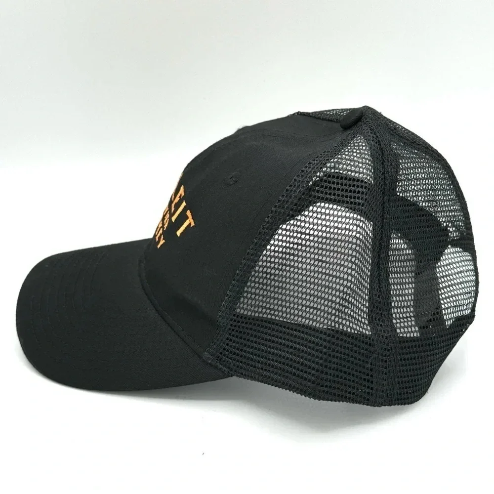 BULLEIT FRONTIER WHISKEY Black Trucker Hat Polyester Mesh and Cotton Adjustable - Picture 2 of 7